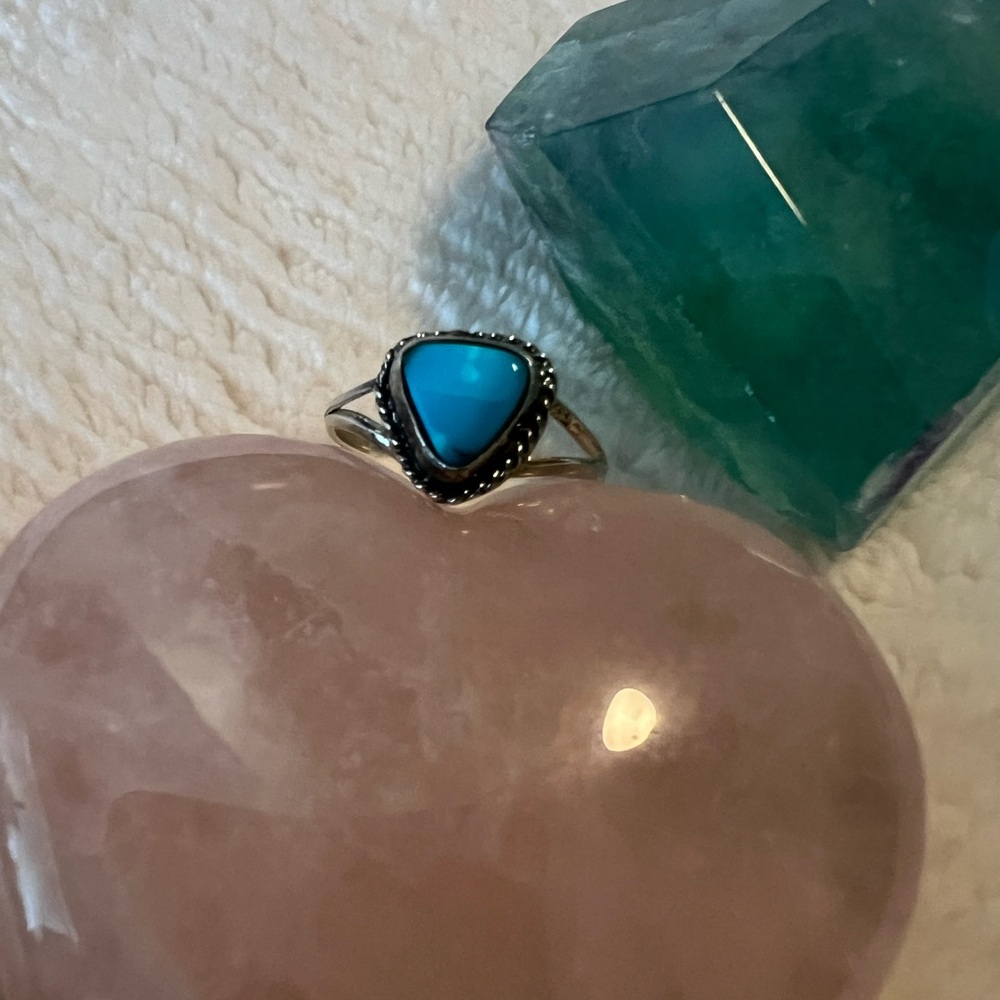 Vintage Native American Turquoise .925 Sterling Ring